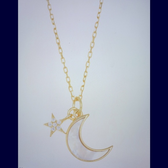 Argento Vivo Jewelry - ARGENTO VIVO MOON & STAR PENDANT NECKLACE GOLD